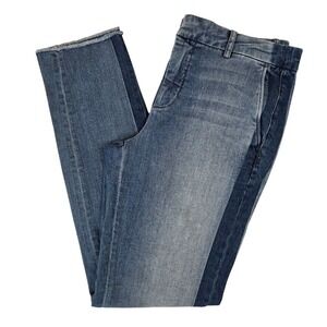 Vince Women's Size 29‎ Denim Jeans Side Stripe Frayed Hem Pants Sunset Blvd Wash